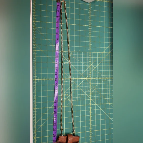 COACH Brown Leather Crossbody Phone Bag - Picture 15 of 15